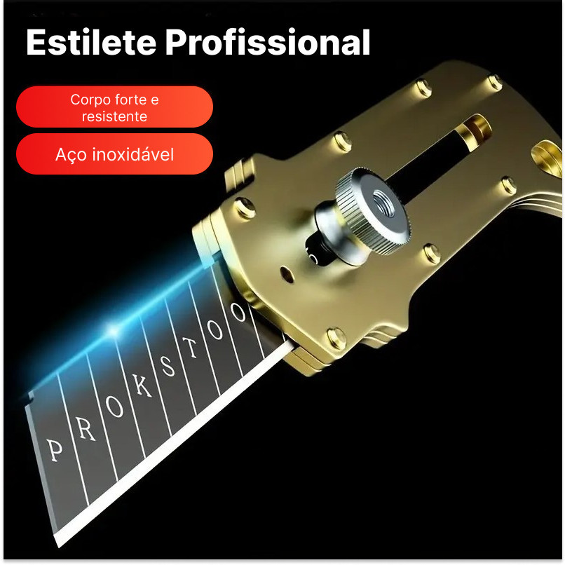 Estilete Profissional Multiuso em Aço Inoxidável – Corte Preciso e Resistente