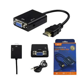 Cabo adaptador conversor hdmi para vga com saída p2 de áudio em Oferta na Shopee