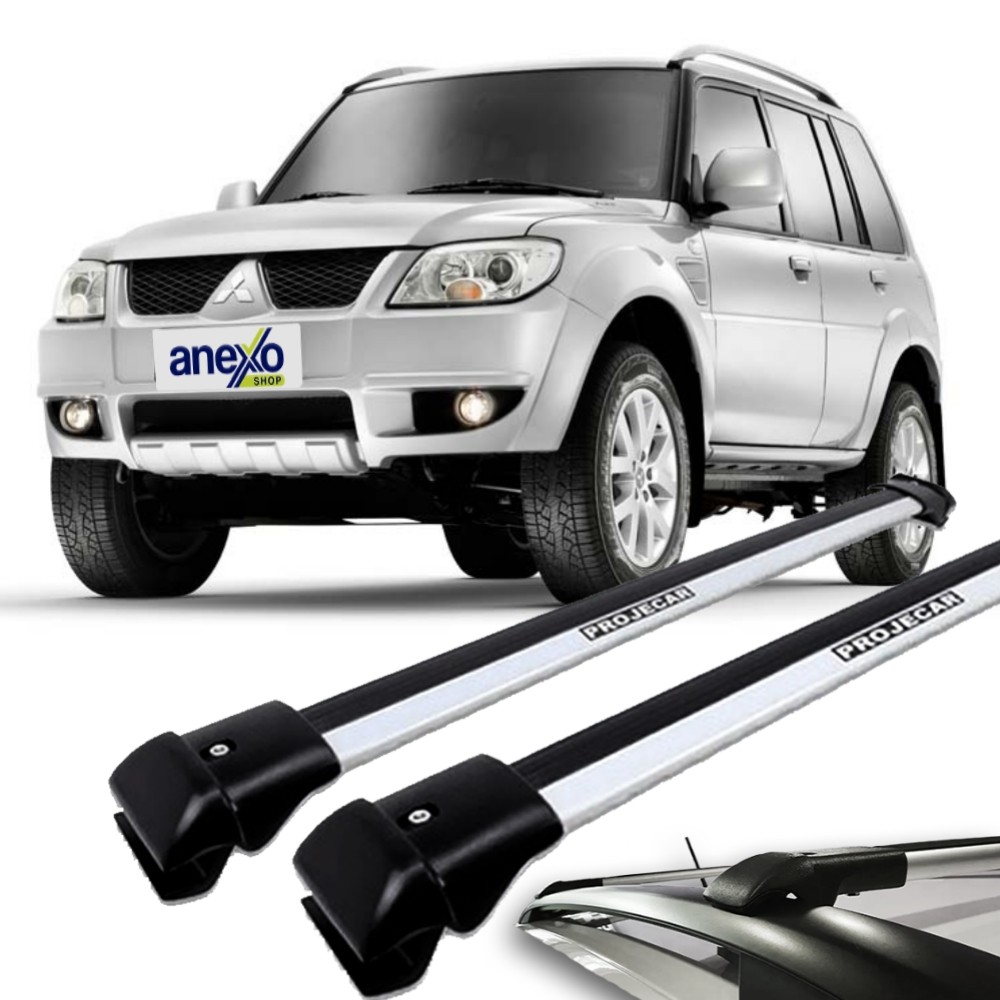 Rack de Teto Pajero TR4 2010 a 2016 Projecar TS-2006 Travessa Longarina Slim Prata Par