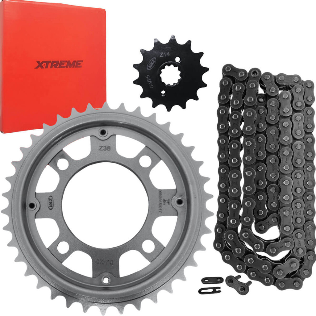 Kit Relação Transmissão Honda Cb Twister 300F 2023 Em Diante Reforçado Vaz + Maxx Premium