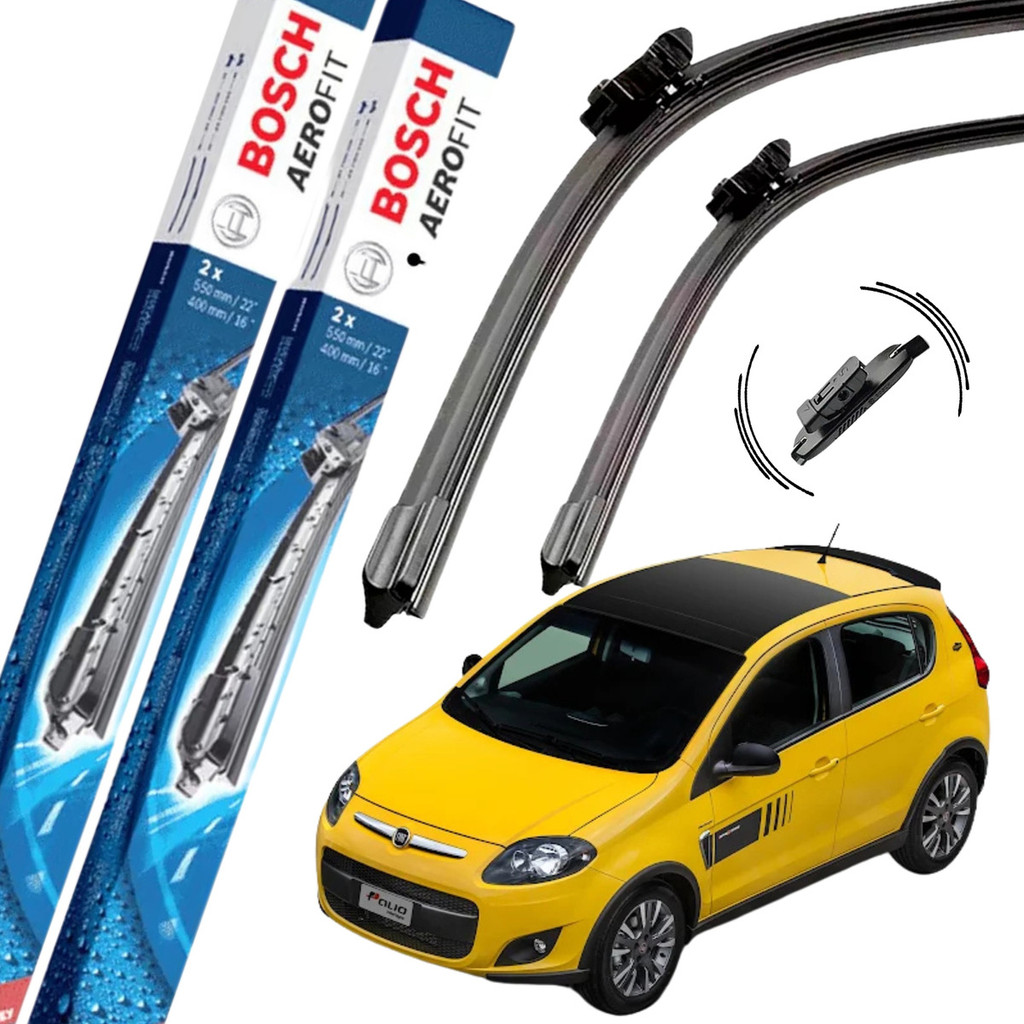 Jogo Palheta Original Bosch Aerofit Dianteira Palio Grand Siena C3 Picasso 2012 2013 2014 2015 2016 2017 2018 2019 2020