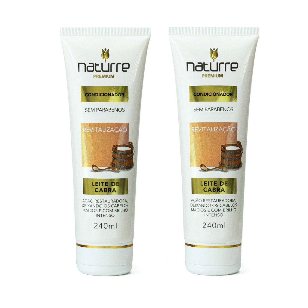 2 Condicionador Leite de Cabra Naturrê Hidratação  reparação