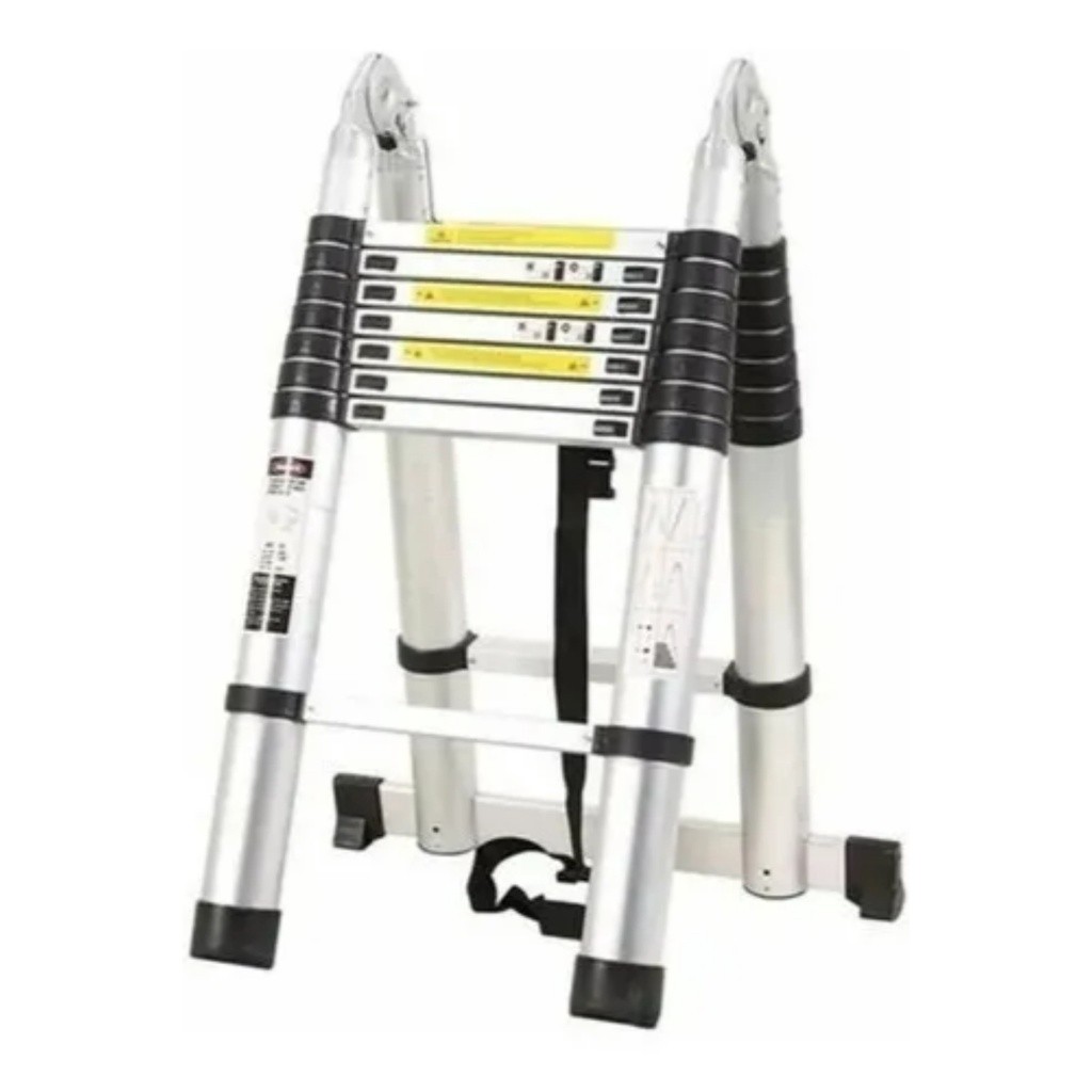 Escada Telescópica Multifuncional Dupla 12 Degraus 3.8M profissional
