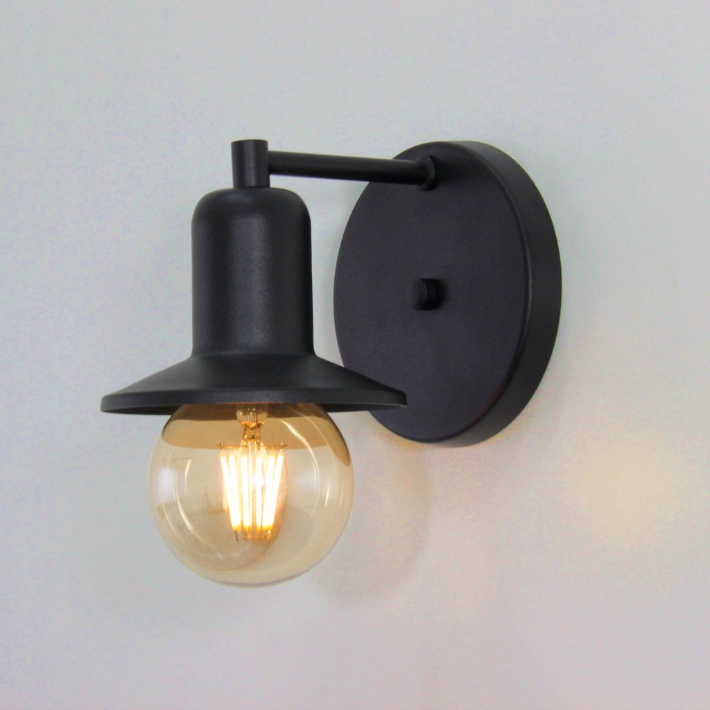 Arandela LuminaLux ALX134 Retro Preta Colonial Muro Parede