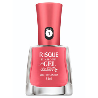 Esmalte Risqué Diamond Gel Meu Jardim Mágico Vejo Flores em Mim 9,5ml em Oferta na Shopee