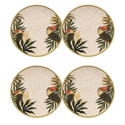 Jogo com 4 Pratos de Sobremesa 20 cm Oxford Unni Tropicano
