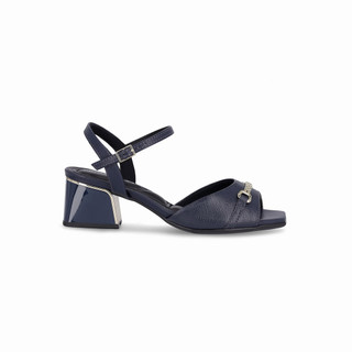 Sandália Renee Salto Médio Navy em Oferta na Shopee
