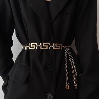 Cintos Feminino Com  Corrente dourado e prata De Metal importado em Oferta na Shopee