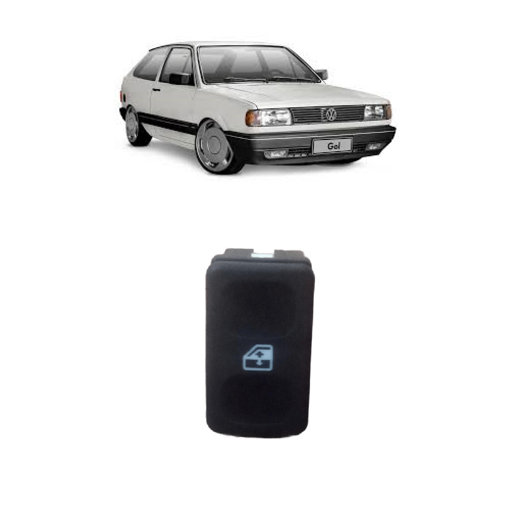 Botão Simples Interruptor Vidro Elétrico Gol Quadrado 1985 1986 1987 1988 Santana