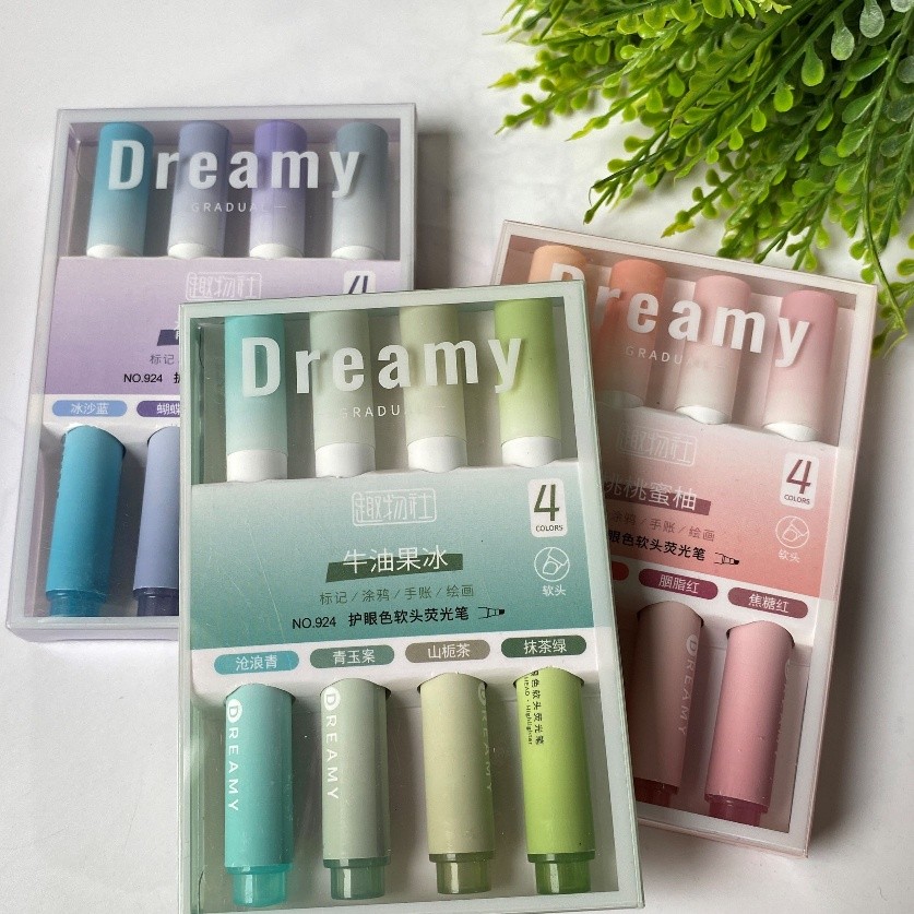 Kit com 4 Marca Texto Degradê Dreamy Gradual em Oferta na Shopee