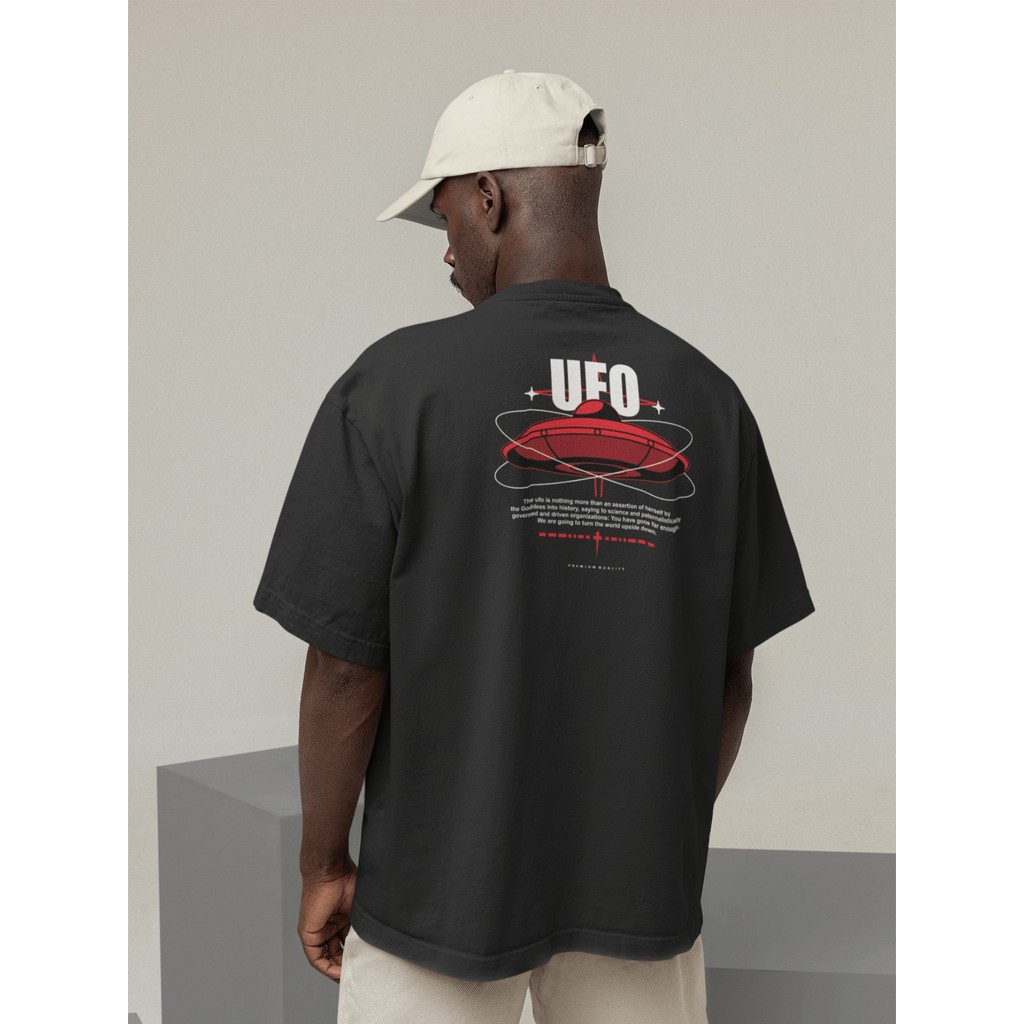 Camisa Camiseta Oversized Streetwear Masculino Algodão Estilo Urbano Treino Estampado - UFO
