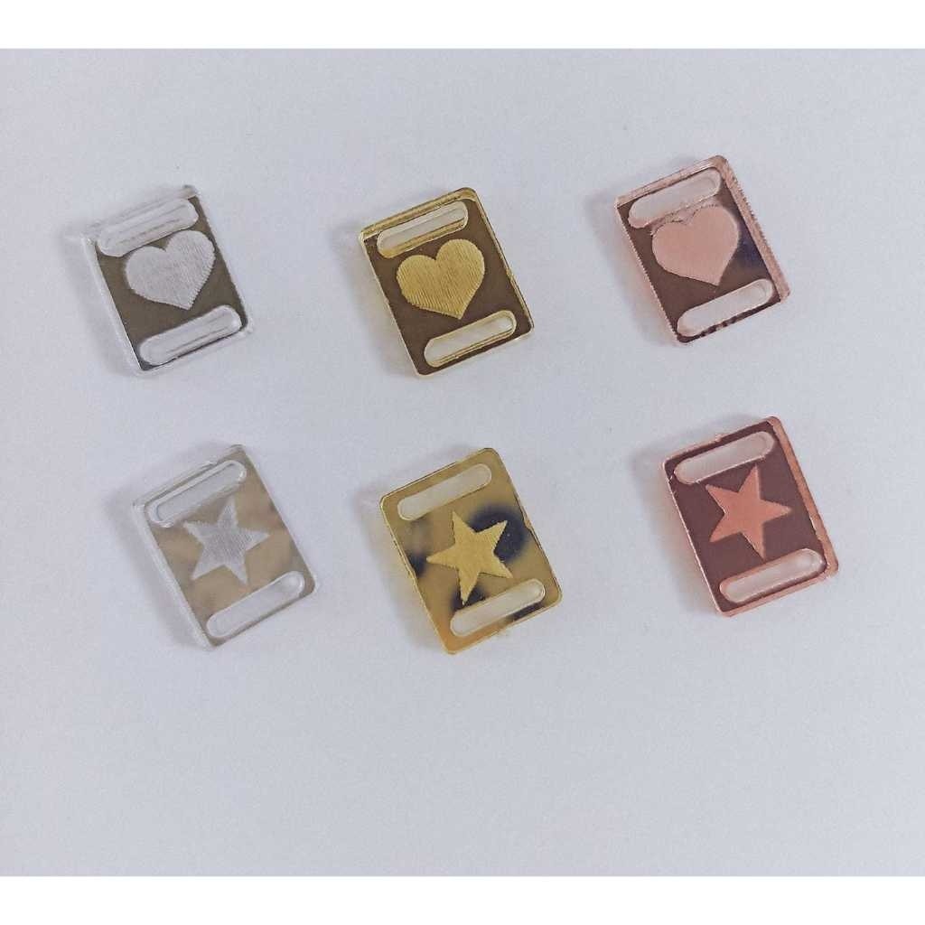 Kit Mini Passantes em Acrílico para | Planner, Agenda, Encadernação, laços | Dourado Rosé Prata