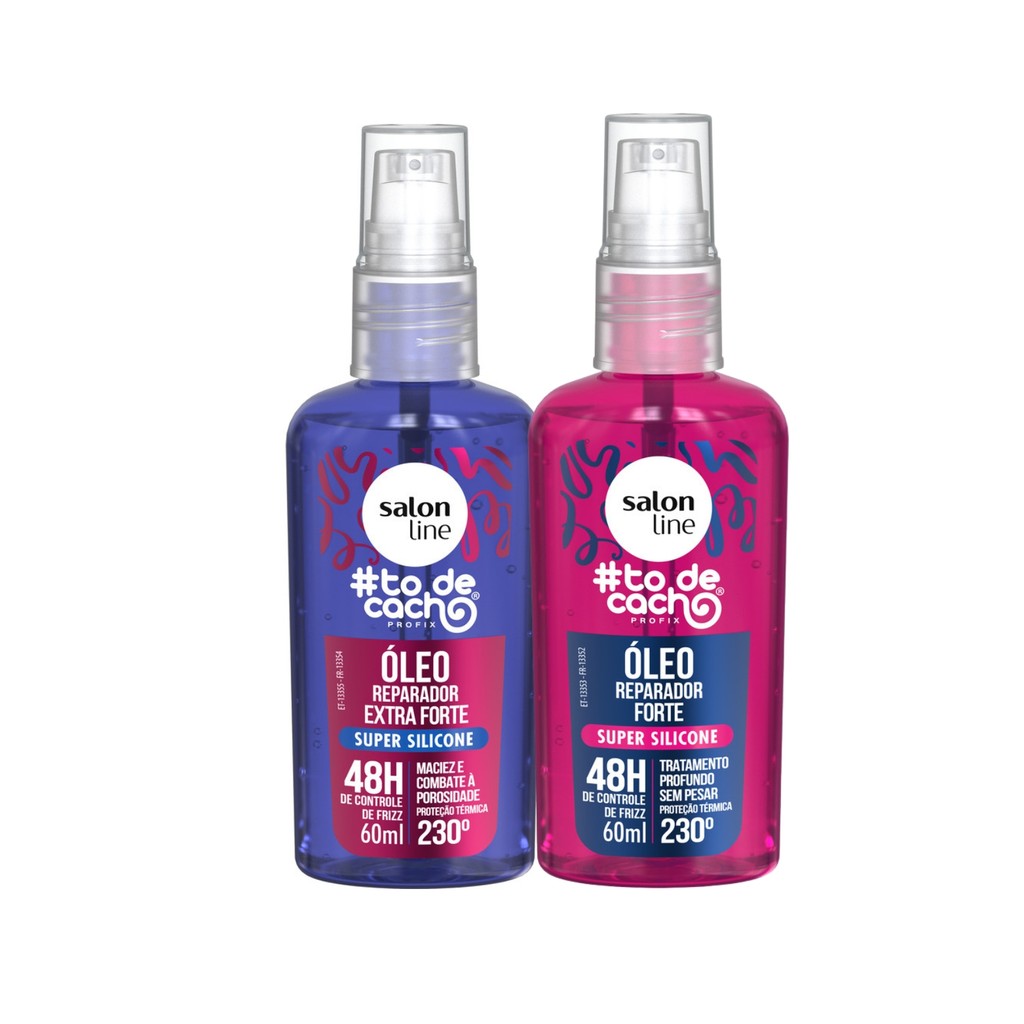Kit 2 Óleo Reparador Antifrizz Brilho To De Cacho Salon Line - Beauty