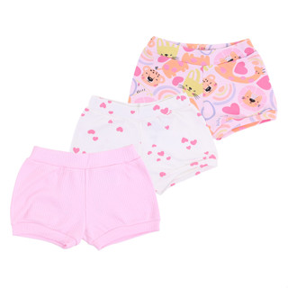 Kit Short Bebê Kiko Baby Suedine Estampa E Bordado - 3 Peças em Oferta na Shopee
