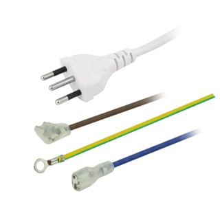 Cabo De Força Para Micro-ondas E Ar Condicionado 10A 2P+T 3 Pinos Branco em Oferta na Shopee