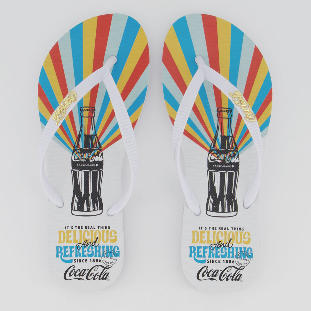 Chinelo Coca Cola Power Of Color Feminino Branco