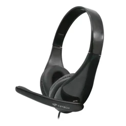 Headset C3Tech PH-340BK - Microfone giratório - USB - Cabo 1.8m - Preto