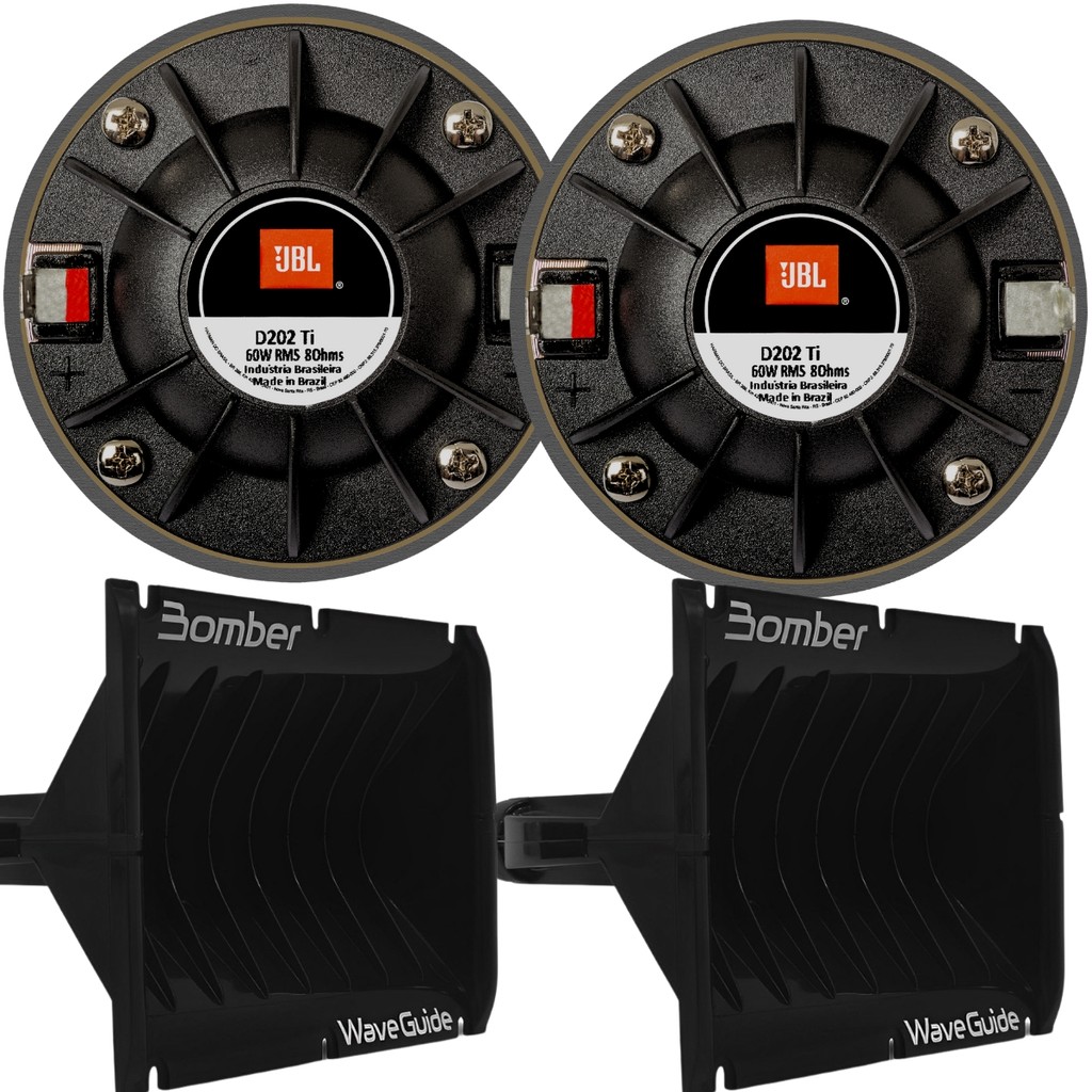 Kit 2 Driver D202ti Titânio Jbl 60w + 2 Guia De Ondas Bomber em Oferta na Shopee