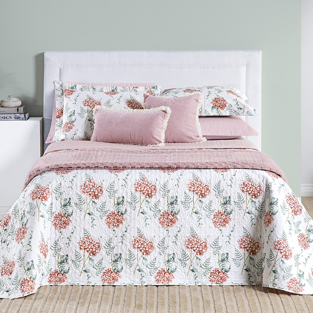 Cobre Leito Colcha 3 Peças KingQueenCasal Dupla Face Percale 200 Fios 80% Algodão Estampado Cotton