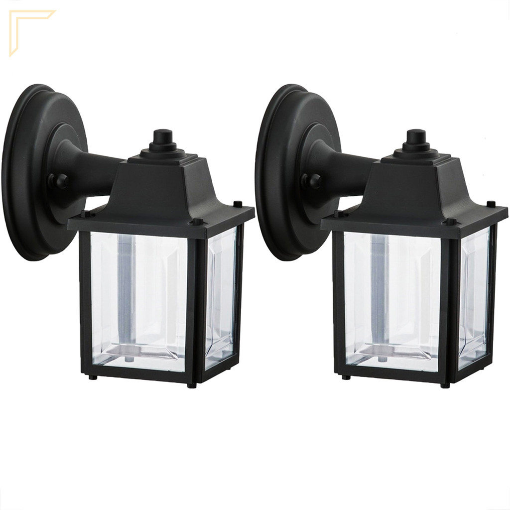 2 Luminaria Arandela Externa Colonial Preta Alz17