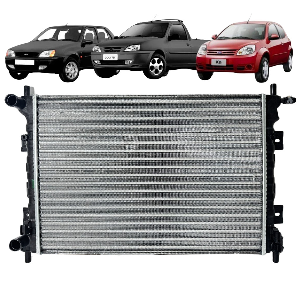 Radiador Eurus Ford Ka Fiesta Couier 1.0 1.6 1999 a 2014 em Oferta na Shopee
