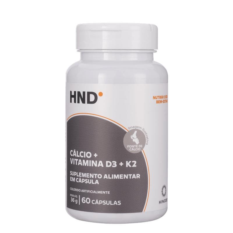 Cálcio + Vitamina D3 + K2 em 60 Cápsulas HND em Oferta na Shopee
