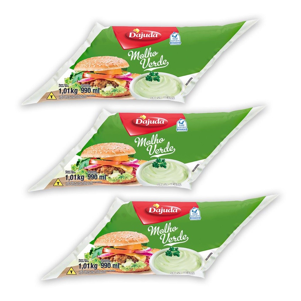 03Un Maionese Verde Para Lanches Lanchonete Restaurante Comércio Embalagem Econômica DAjuda 1 Kg em Oferta na Shopee