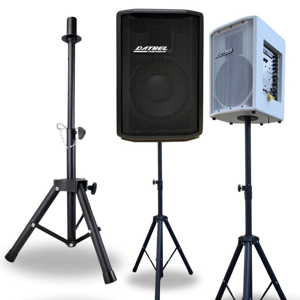 Suporte Pedestal Tripé chao Resistente 1.70cm p/ Caixa de Som Ativa Passiva Acustica Profissional