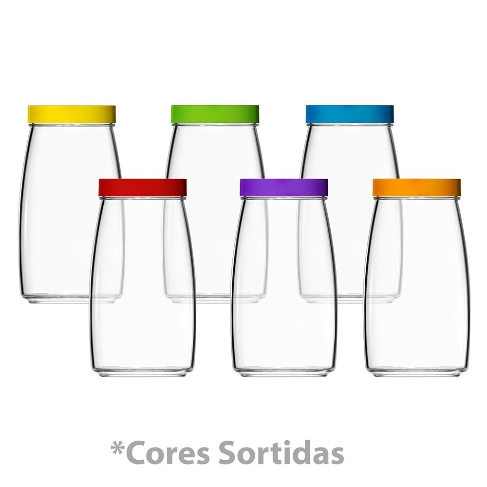 Conjunto de Potes Sempre Mandacaru 2 Litros com Tampas (Cores Sortidas) 6 Peças em Oferta na Shopee