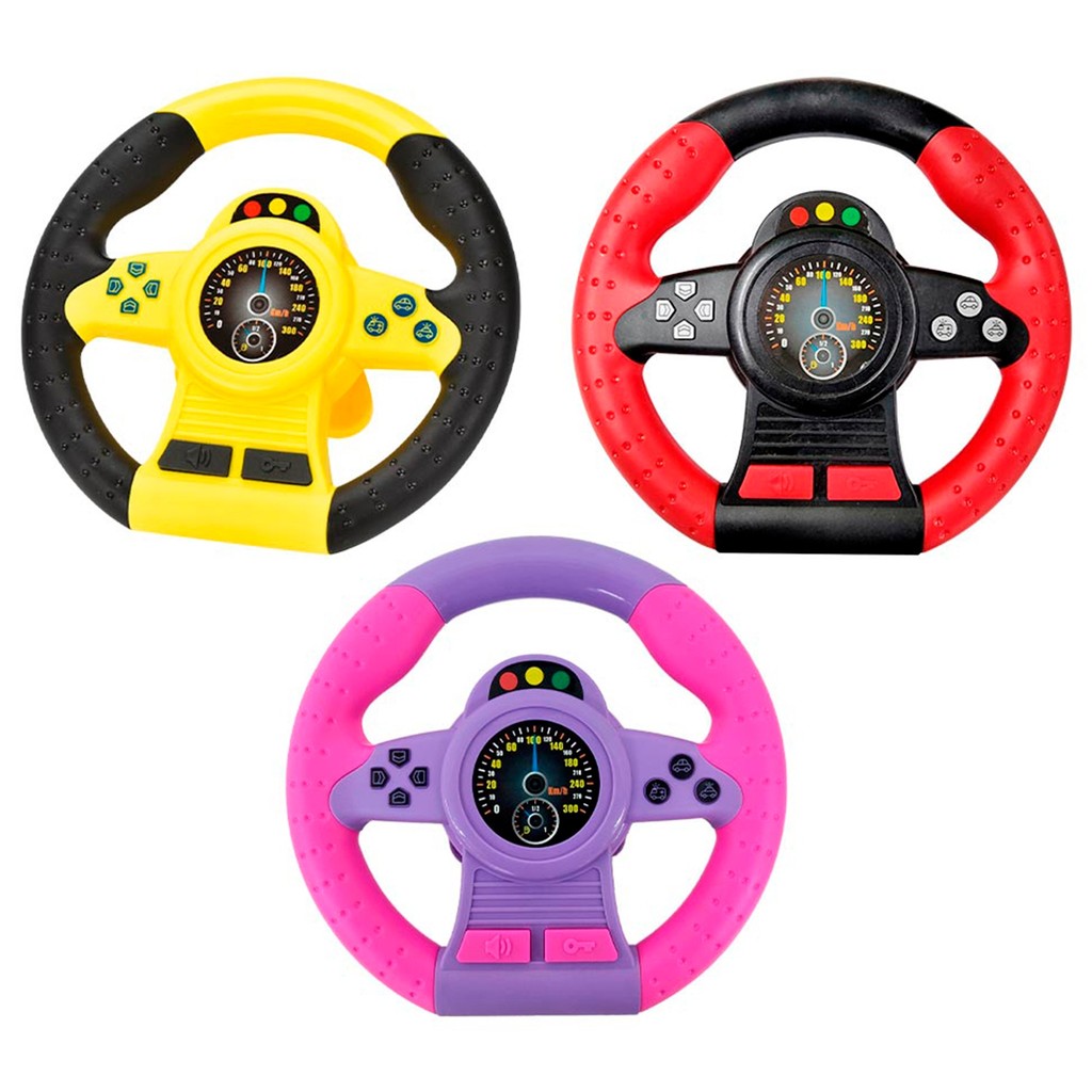 Brinquedo Volante Infantil Giro 360° Com Sons e Ventosa Dm Toys em Oferta na Shopee