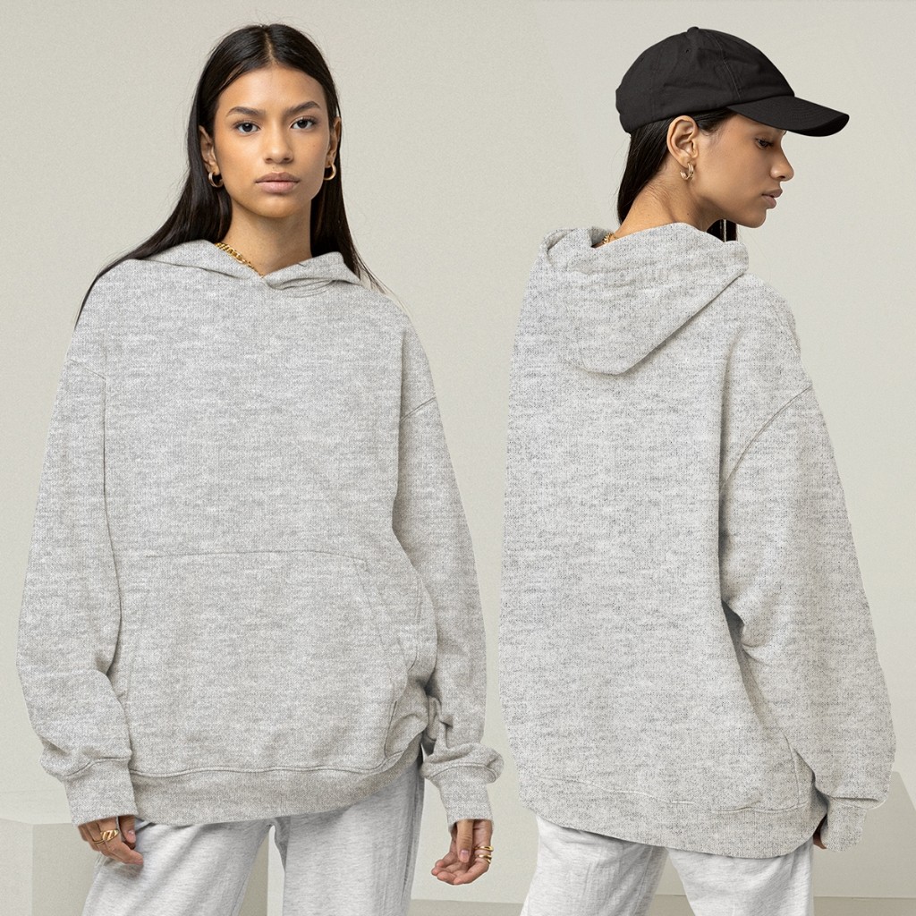 Casaco Moletom Feminino Básico Liso Casaco De Frio Canguru Bege Rosa Cinza Preto Branco Bordô