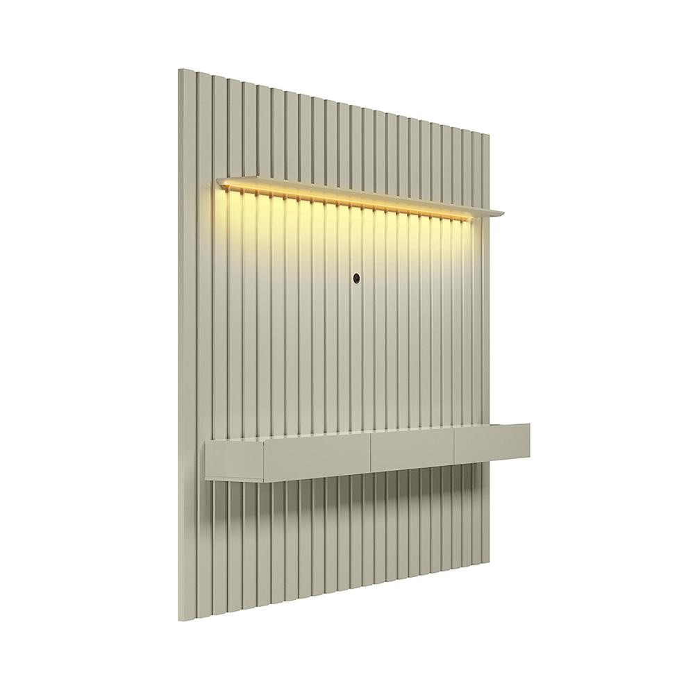 Painel Ripado com Rack Suspenso até 70 Polegadas Tulum com LED 1 PT 2 GV Off White Alt 242 Larg 222 cm em Oferta na Shopee