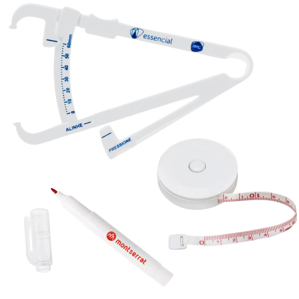 KIT ADIPOMETRO ESSENCIAL + TRENA + CANETA DERMATOGRAFICA em Oferta na Shopee