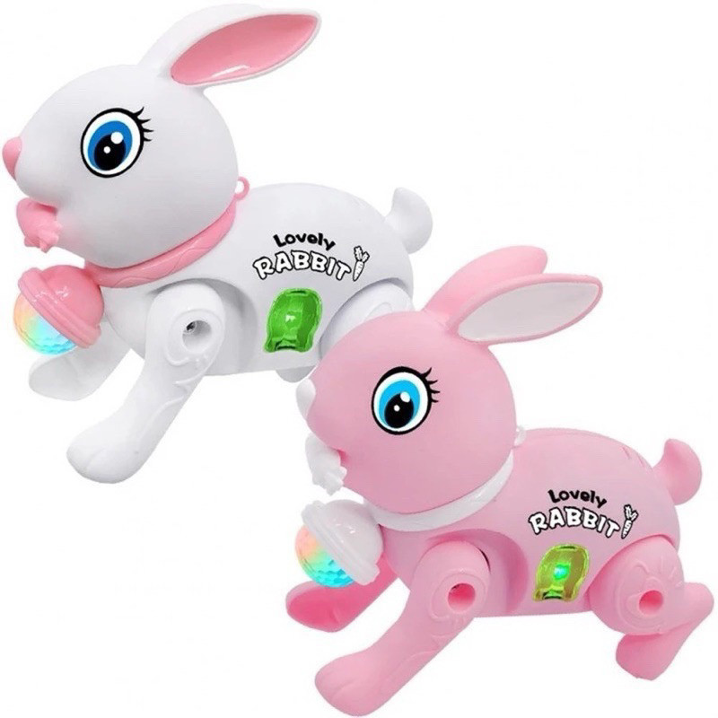 Coelho Coelhinho Pula Pula Brinquedo Infantil Com Luz e Som em Oferta na Shopee
