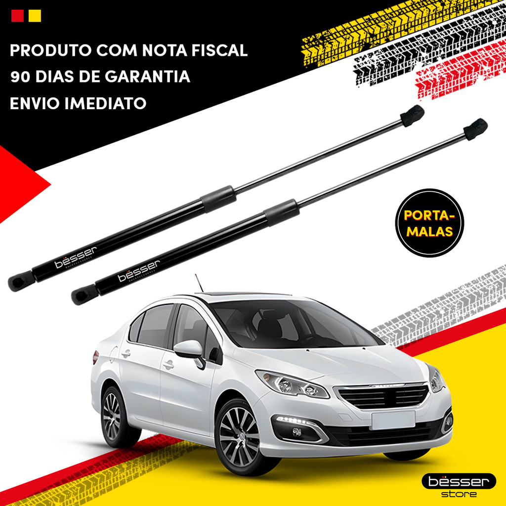 Kit Par Amortecedor A Gás Porta Malas Peugeot 408 Sedan Pistão a Gás Tampa Porta Malas Peugeot 408 em Oferta na Shopee