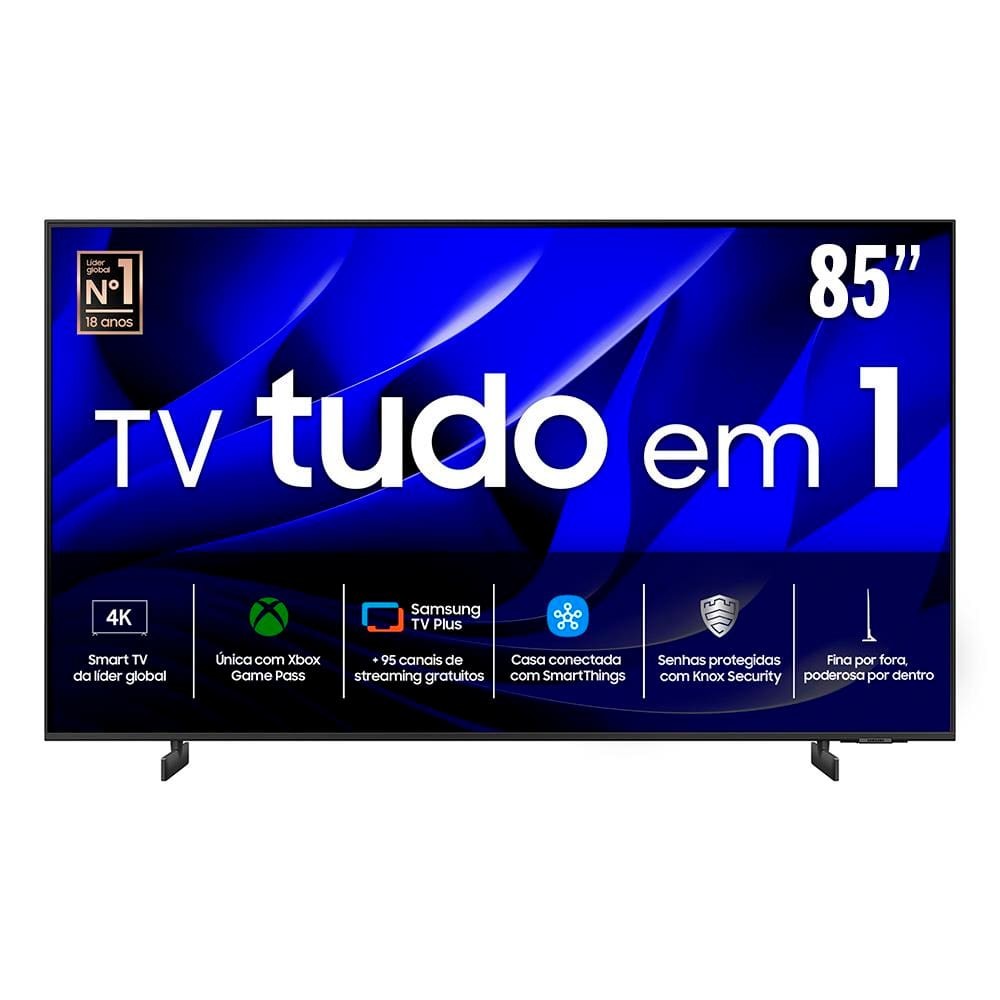 Smart TV Samsung 85DU8000 85” 4K Crystal UHD com Alexa e Dynamic Crystal Color