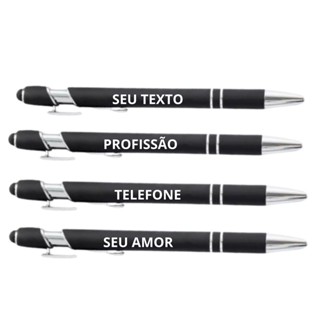 Kit 20 Canetas Touch  Metal Personalizadas A Laser Nome Logo Marca Celular Sua Assinatura em Oferta na Shopee