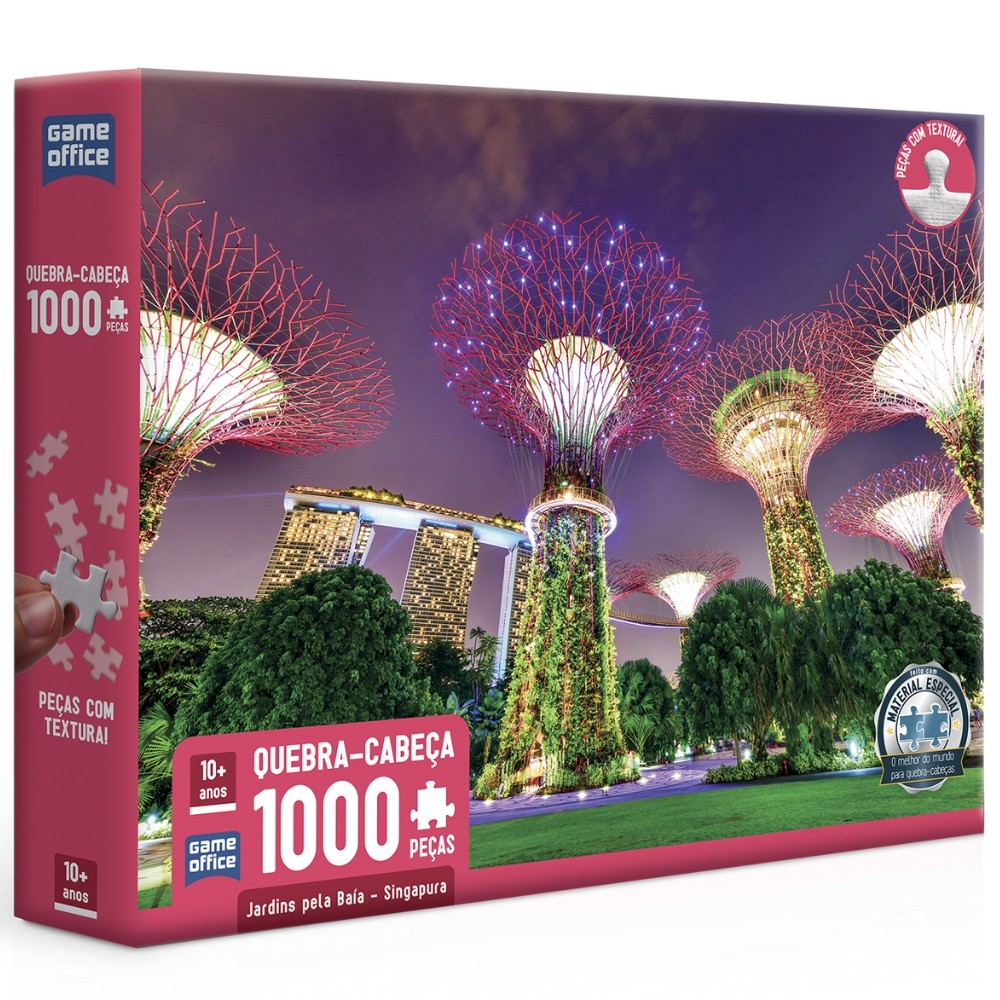 QUEBRA CABEÇA JARDINS PELA BAÍA SINGAPURA 1000 PEÇAS TOYSTER PUZZLE TURÍSTICOS GARDENS BY THE BAY - Mom & Baby