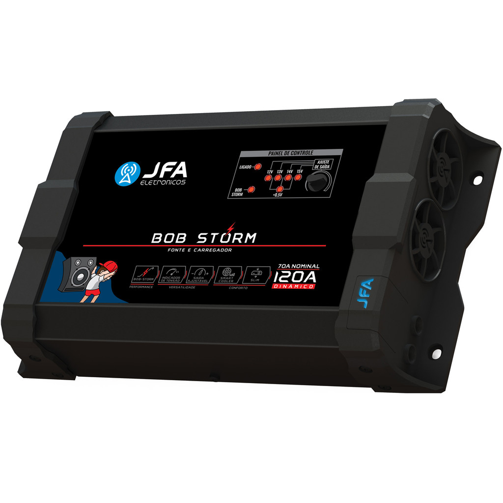 Fonte JFA Bob Storm 120A Bivolt Carregadora e Bateria Para Caixa Bob Ativa Trio Home Som Casa em Oferta na Shopee