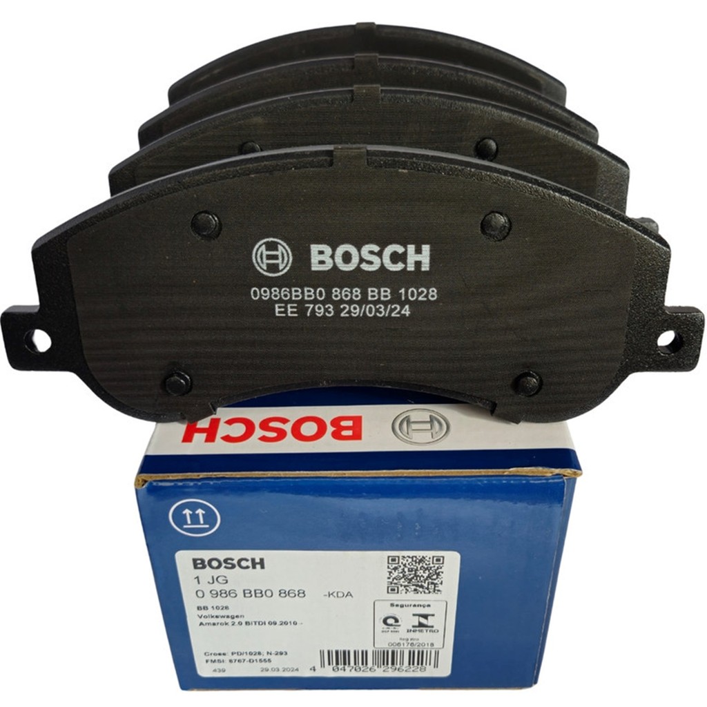 Pastilhas Freio Dianteiras Volkswagen Amarok 2.0 2010/2022 Bosch 0986BB0868 BB1028