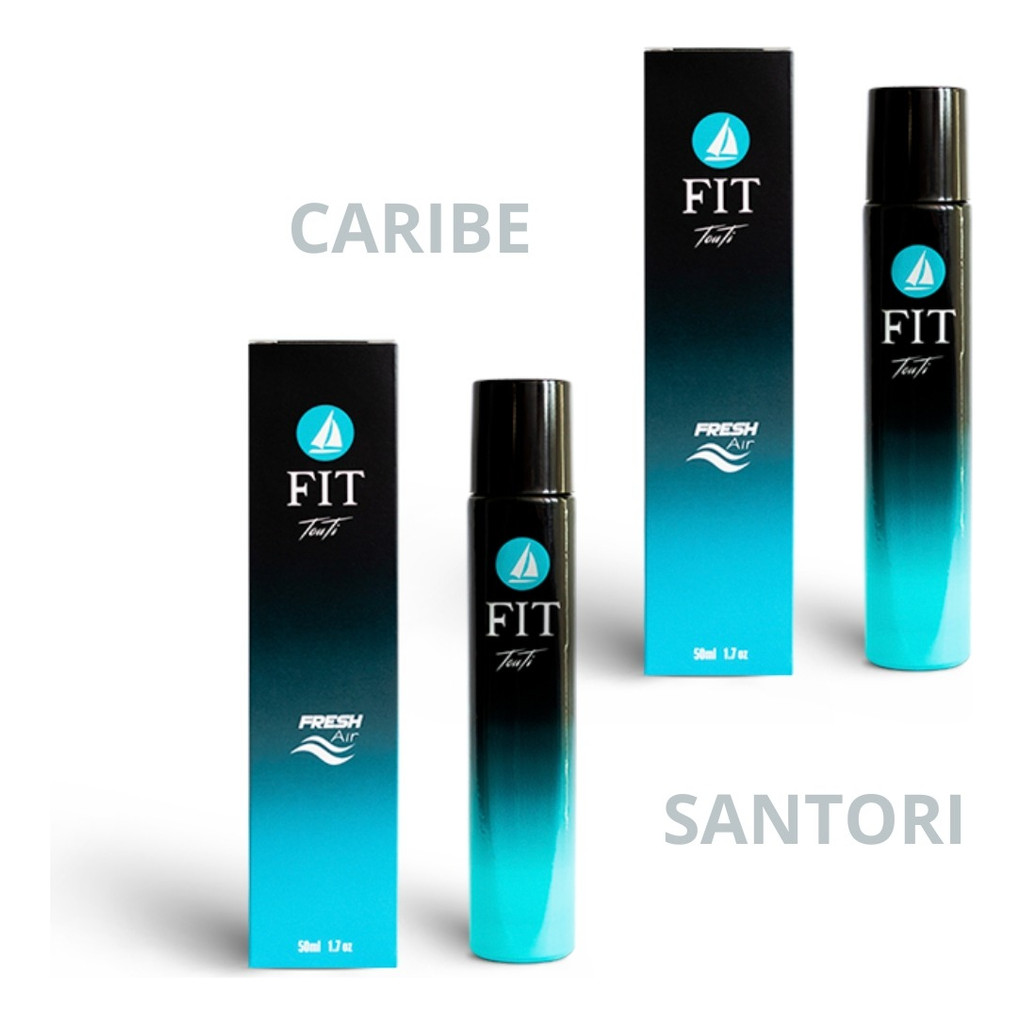 Kit 2 Perfumes Fit Fresh Air - Mais Vendidos - Touti Fragrancia Alta Fixacao Marcante Luxo