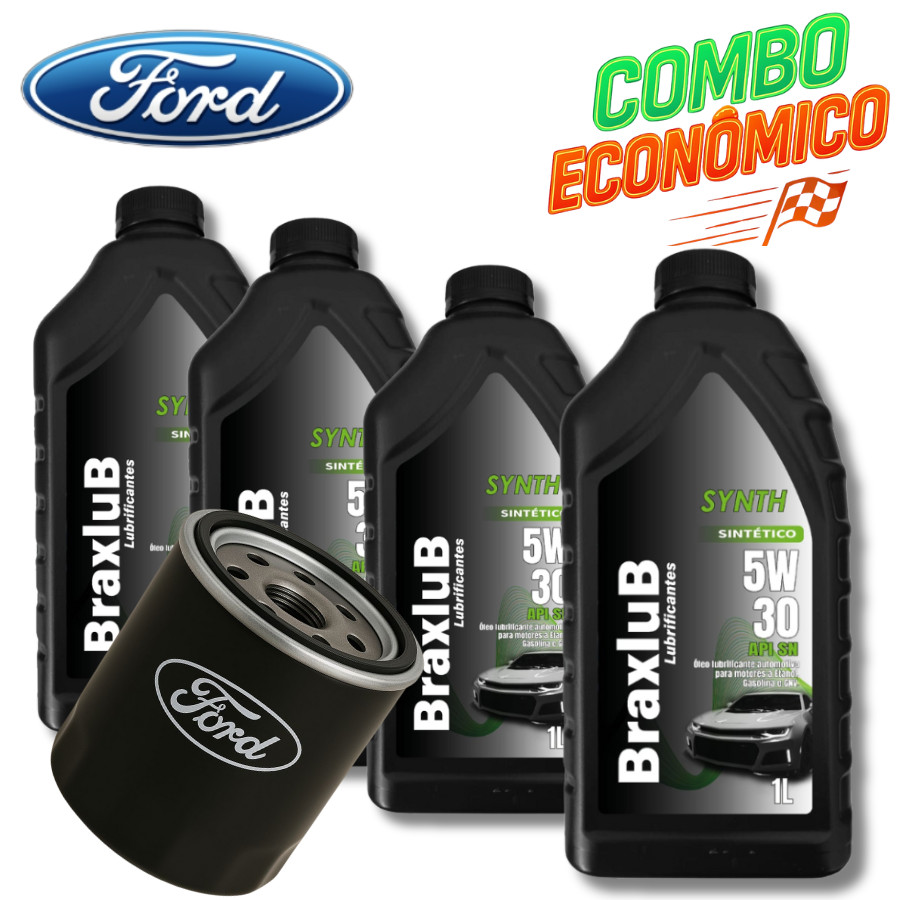 KIT TROCA DE ÓLEO 5W30 SINTÉTICO + FILTRO (FORD)