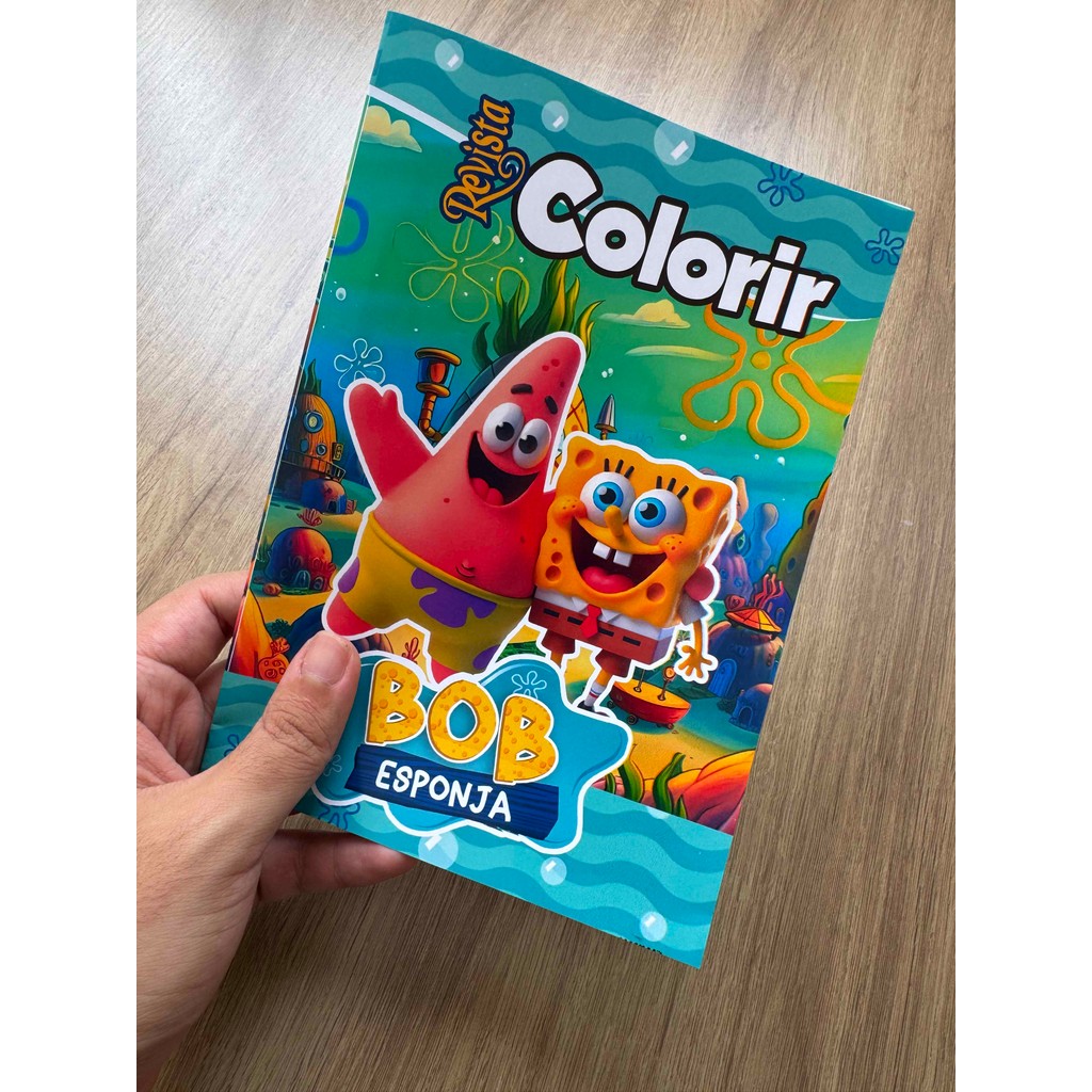 ( ENVIO IMEDIATO ) - Revista (livro) colorir bob esponja  revistinha livrinho pintar lembrancinha festa