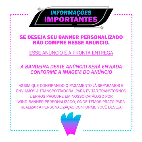 Wind Banner Caldo De Cana 2 Metros Dupla Face Apenas Tecido