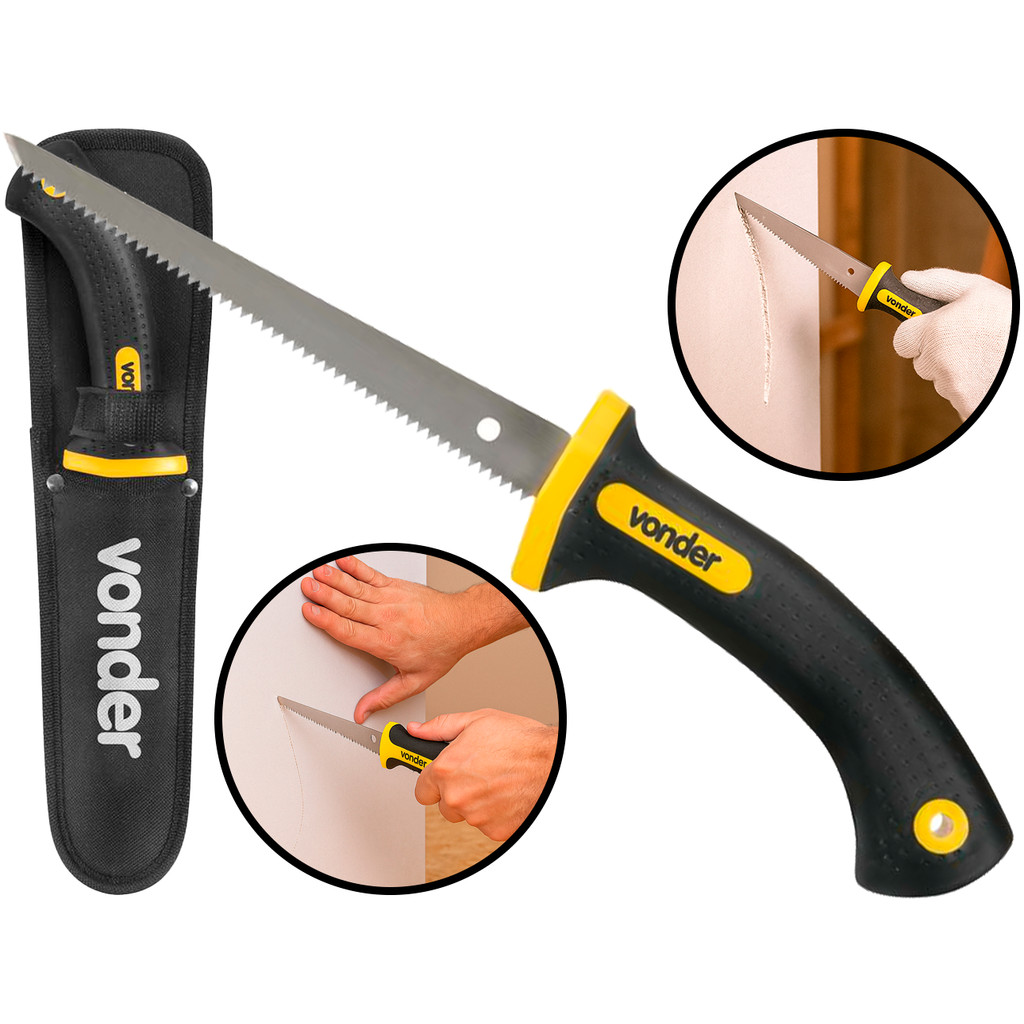 Serrote De Ponta Lâmina Dupla Aço P/ Gesso Madeira Drywall Cabo Plástico 6 Polegadas Vonder em Oferta na Shopee