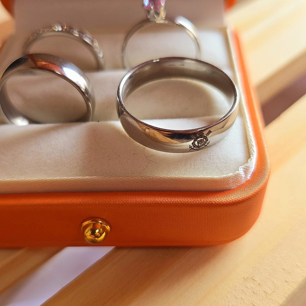 par de aliança casamento 6mm time Corinthians banhada a prata 925 + Gravação + Aneis (COD-77)