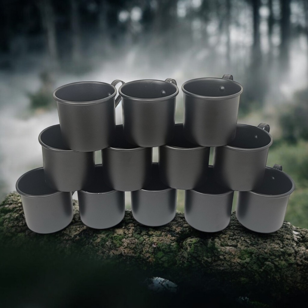 Kit 12 Caneca Copo Moscow Mule Alumínio Cor Preto Fosco 250ml em Oferta na Shopee