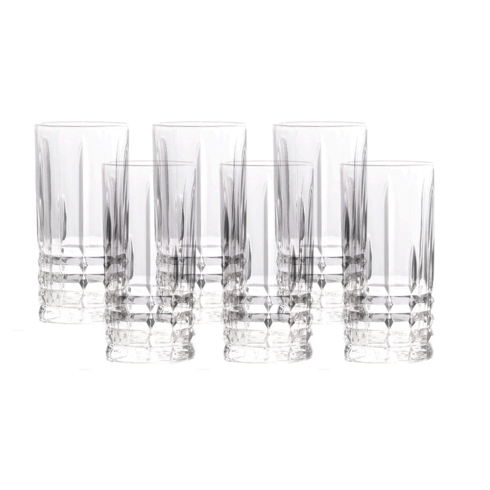 Jogo de Copos Cazza Gala em Vidro 6 Peças 260ml