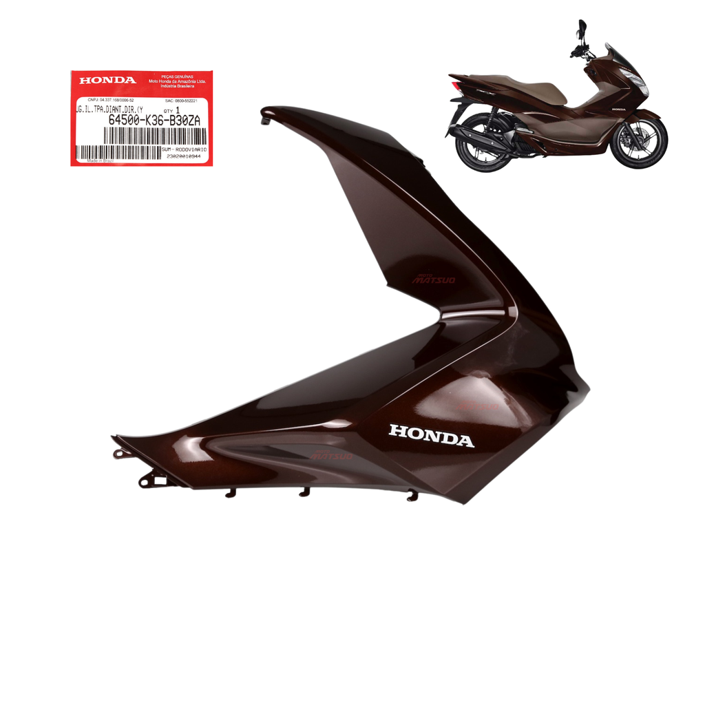 Carenagem Farol Direita Pcx 150 Dlx 2017 A 2018 Marrom Original honda em Oferta na Shopee