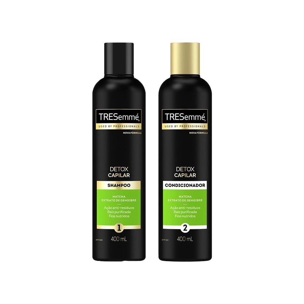 Kit TRESemmé Shampoo 400ml + Condicionador Detox Capilar 400ml em Oferta na Shopee